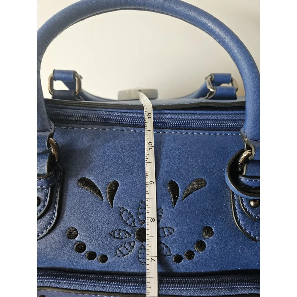 Danielle Nicole Disney Mary Poppins Blue Leather Satchel Handbag Umbrella Cutout